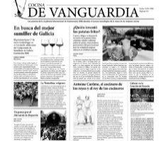 Papel Periódico "Cocina de Vanguardia"