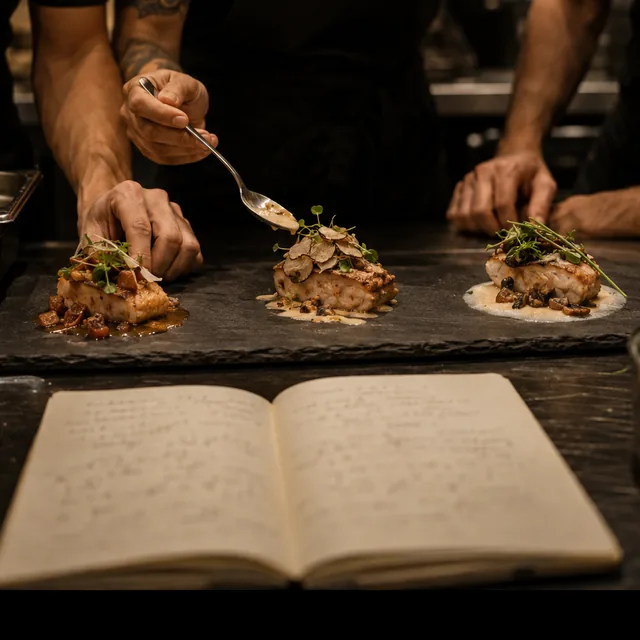 Tres versiones de una misma preparación durante una prueba de sabor