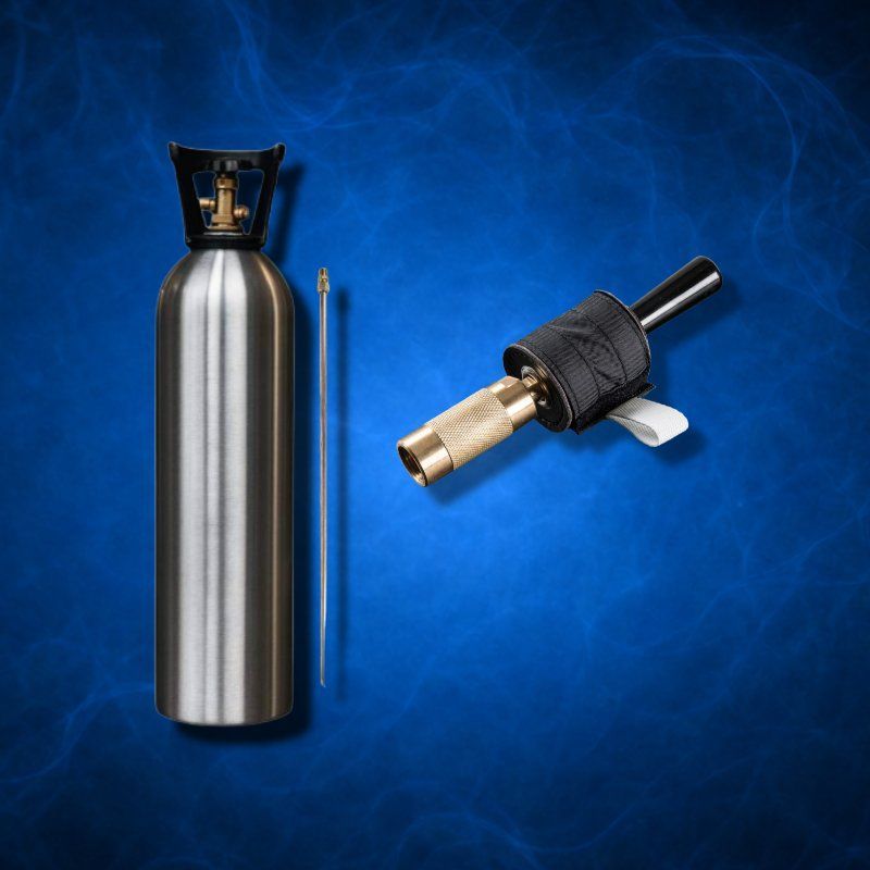 Bidón CO2 líquido con sifón y dispositivo productor