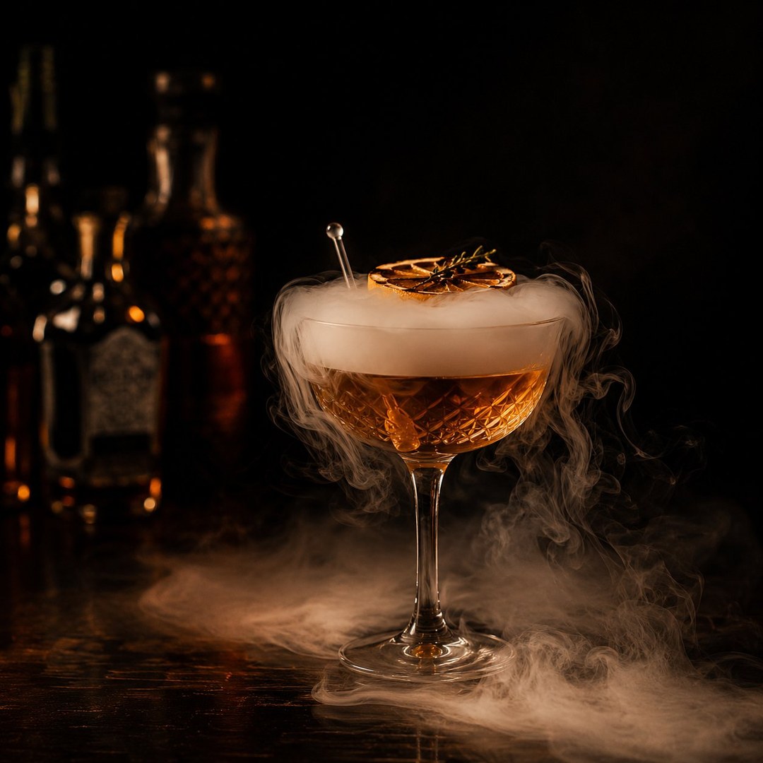 Coctelería premium con hielo seco