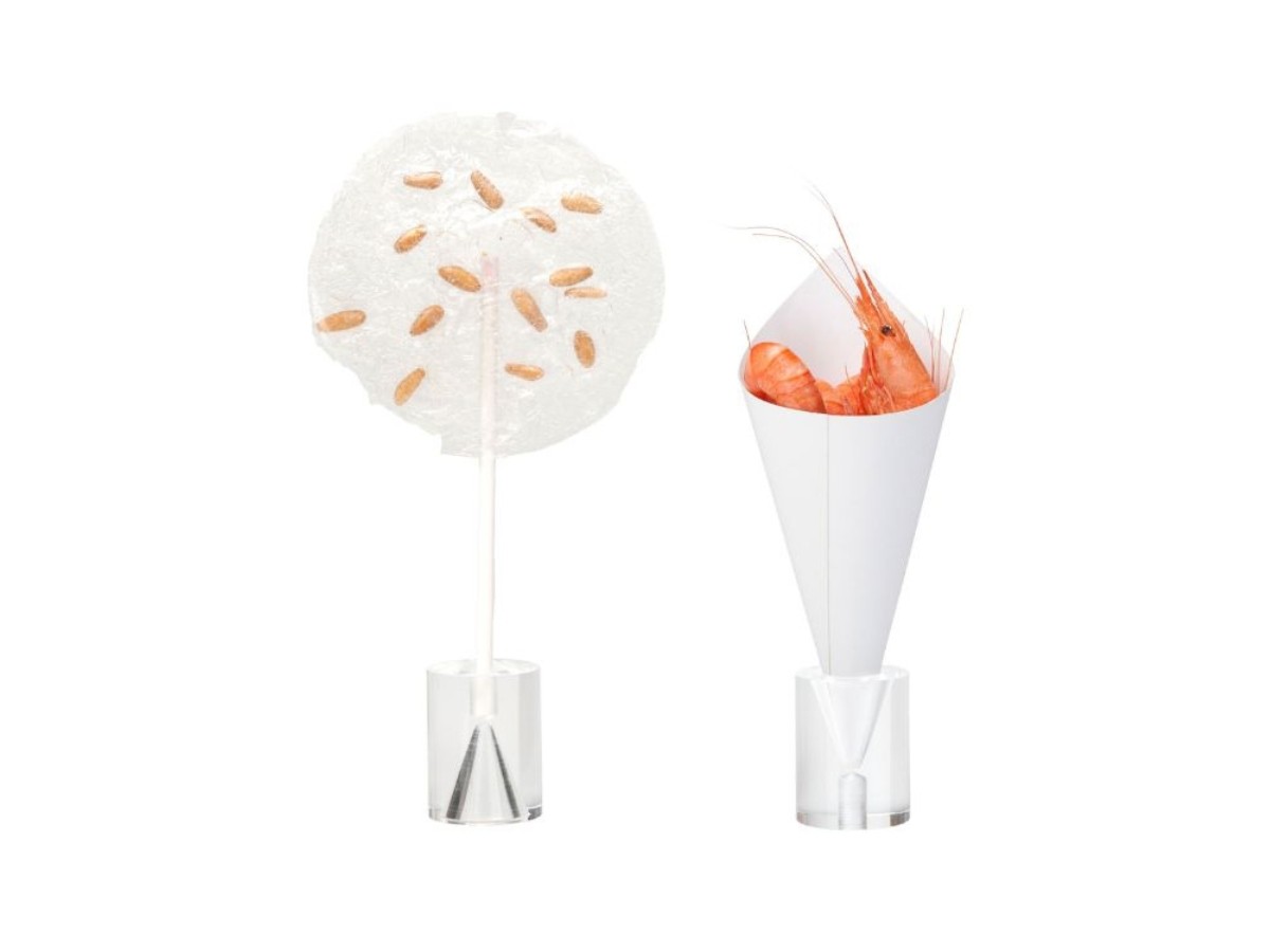 Soporte doble cono y brocheta