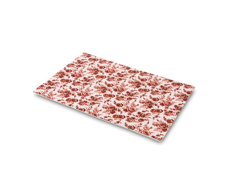 Plato Impreso Flores Rojas