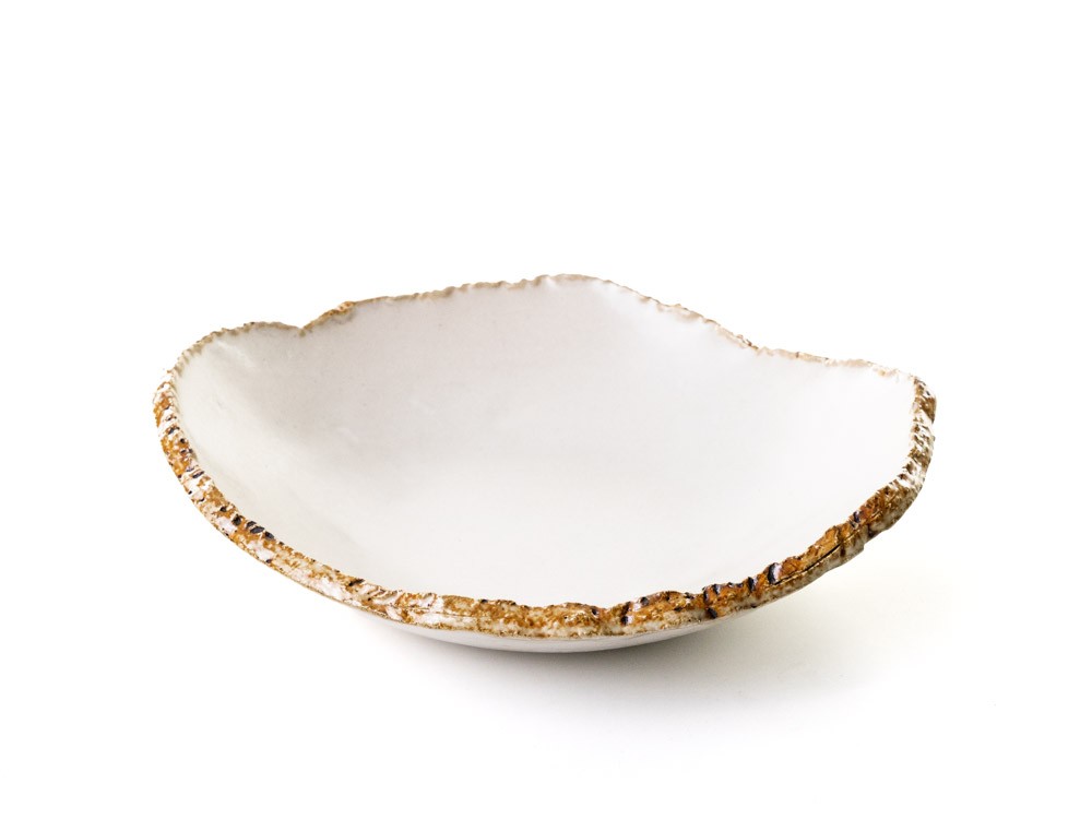 Plato Volcanic L blanco