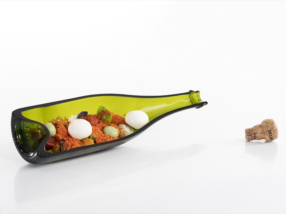 Plato botella CAVA mini