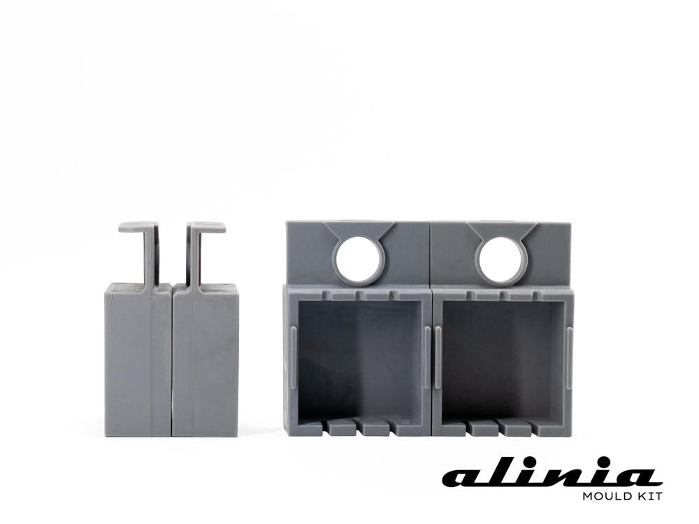 Kit bandeja + 30 uds. molde alinia Cube 5,5 cm