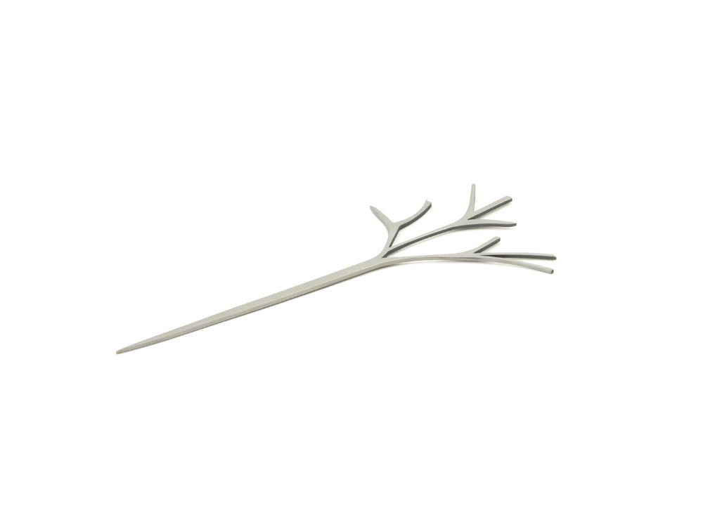 Brocheta Árbol Plateada