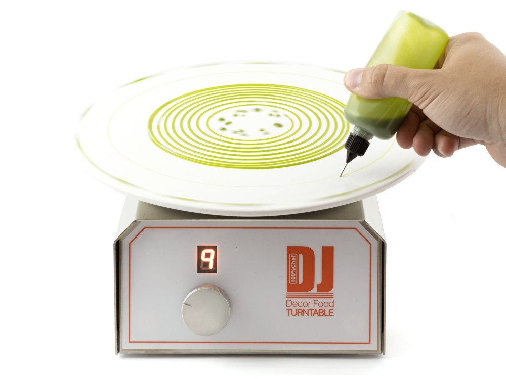 dj food decor turntable EMPLATADO Y DECORACIÓN